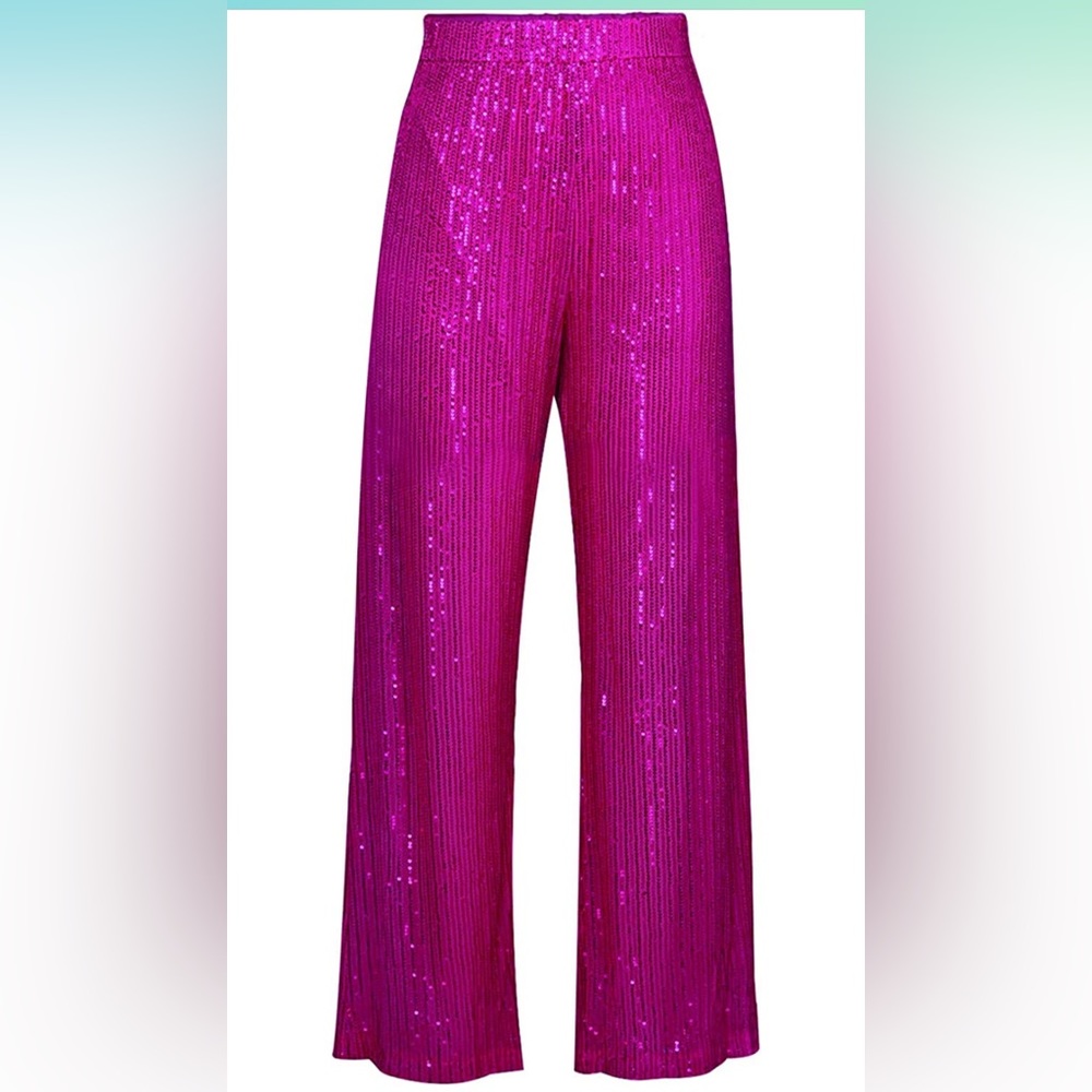 Pink sequin pants